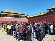 午門前排隊安檢和驗票