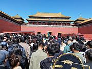 午門前排隊安檢和驗票