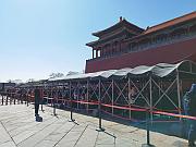 午門前排隊安檢和驗票